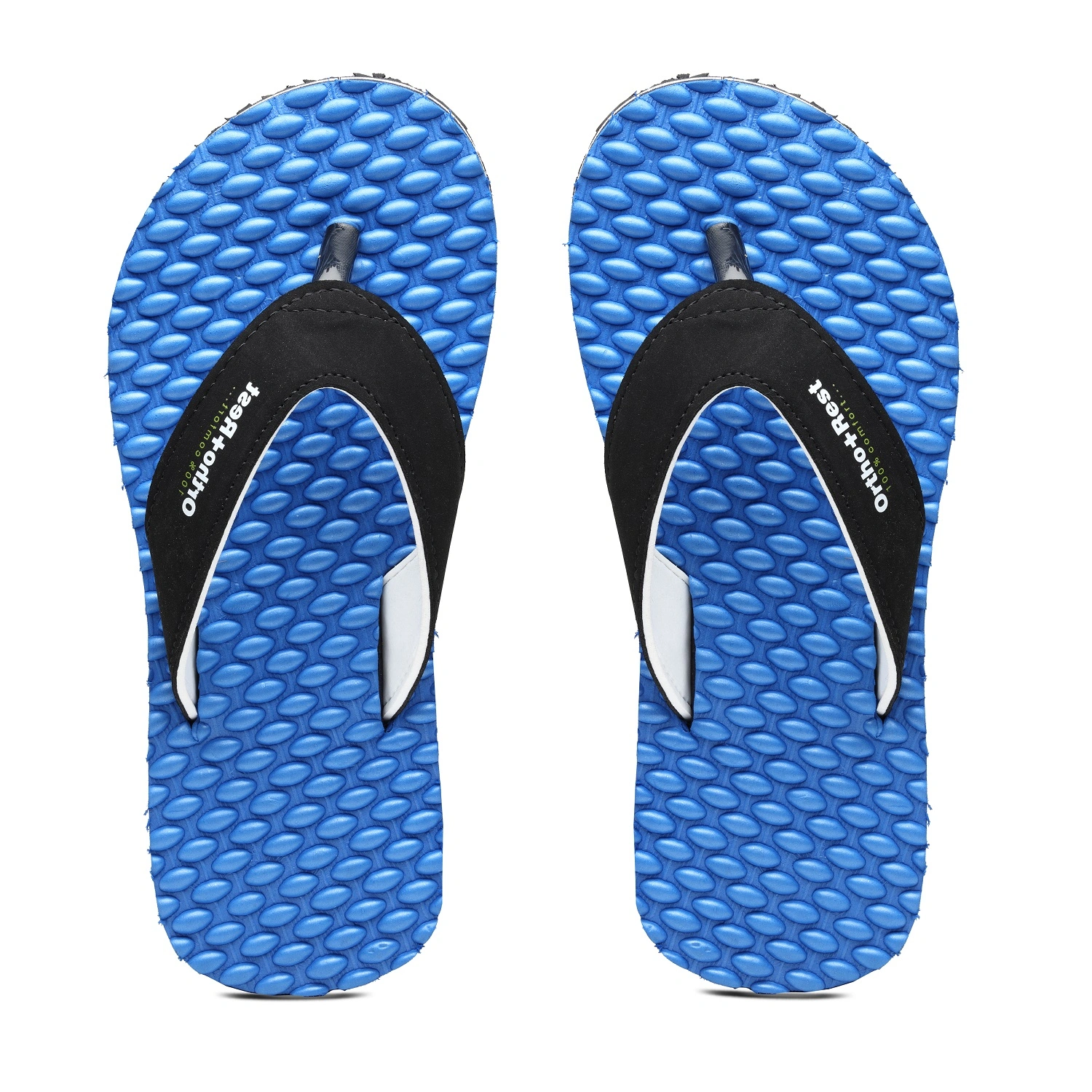 Ortho + Rest Men's Comfortable Extra Soft Ortho Doctor Slippers - M556-M556_Blue