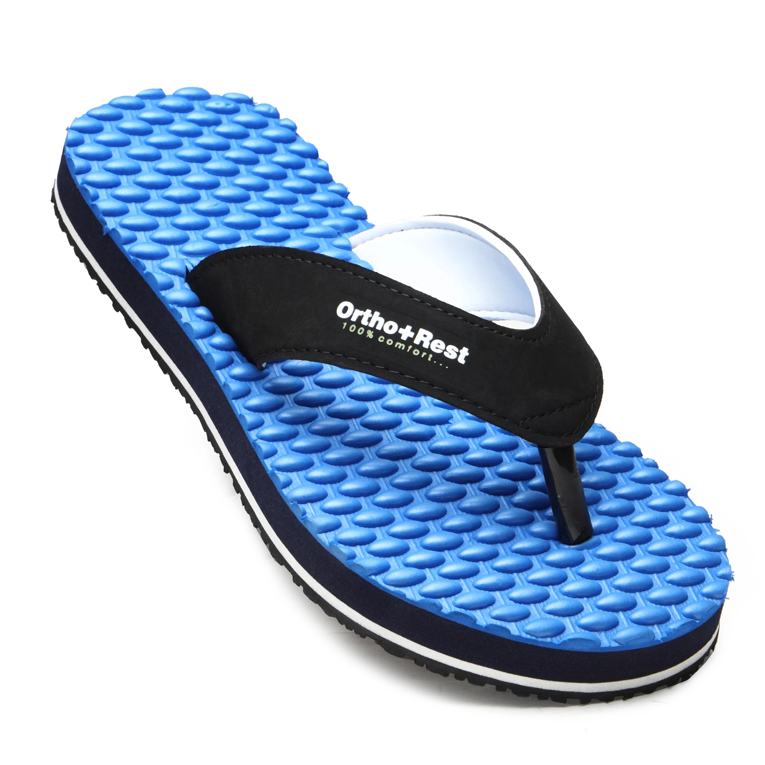 Ortho + Rest Men's Comfortable Extra Soft Ortho Doctor Slippers - M556-Blue-2