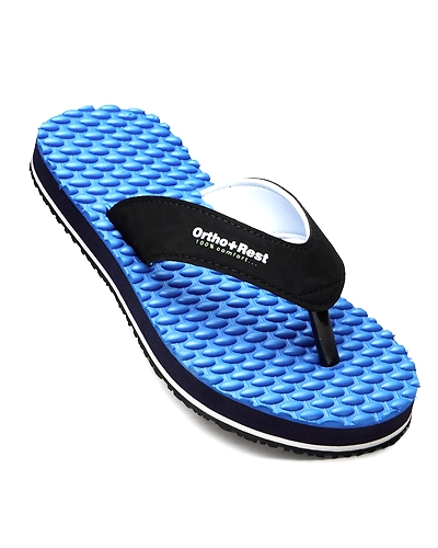 Ortho + Rest Men's Comfortable Extra Soft Ortho Doctor Slippers - M556-Blue-2