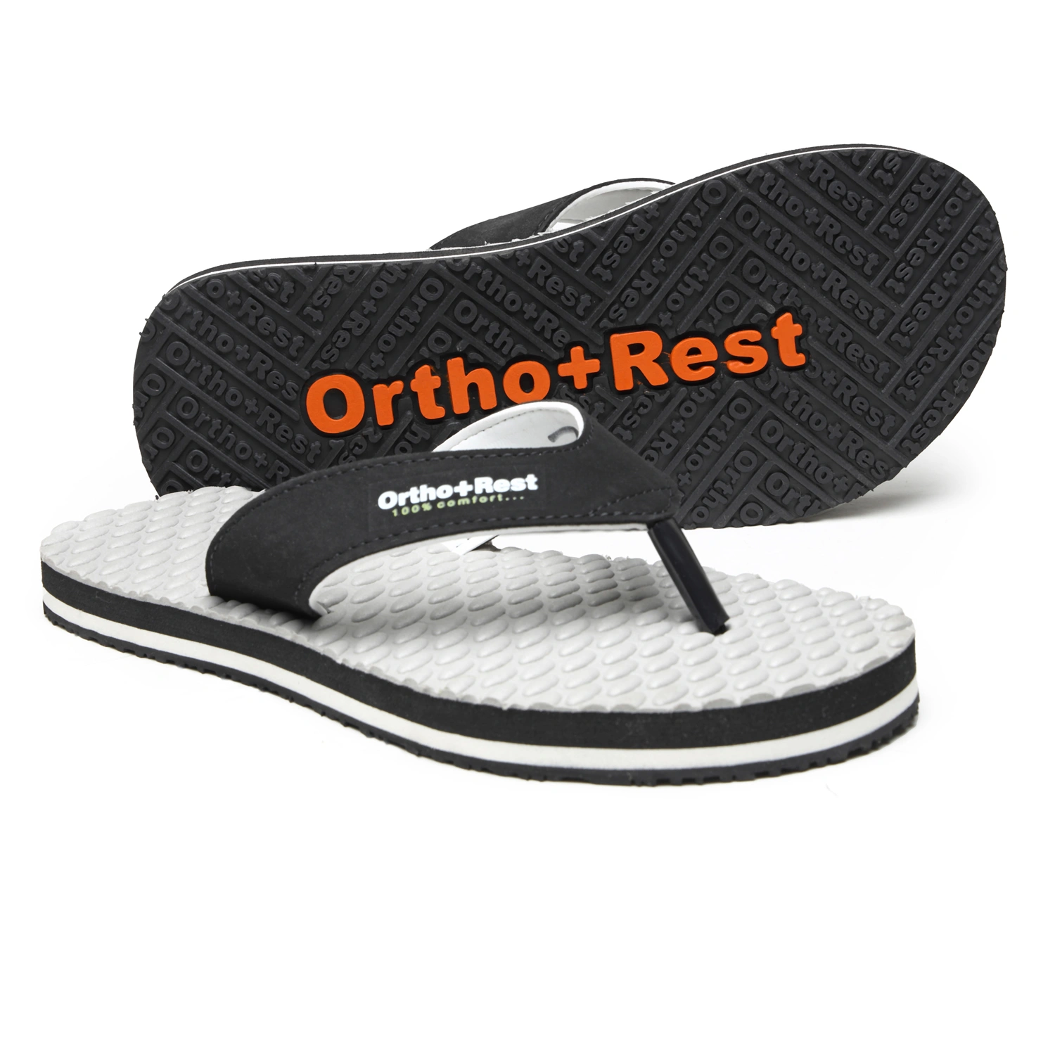 Ortho + Rest Men's Comfortable Extra Soft Ortho Doctor Slippers - M556-Grey-1