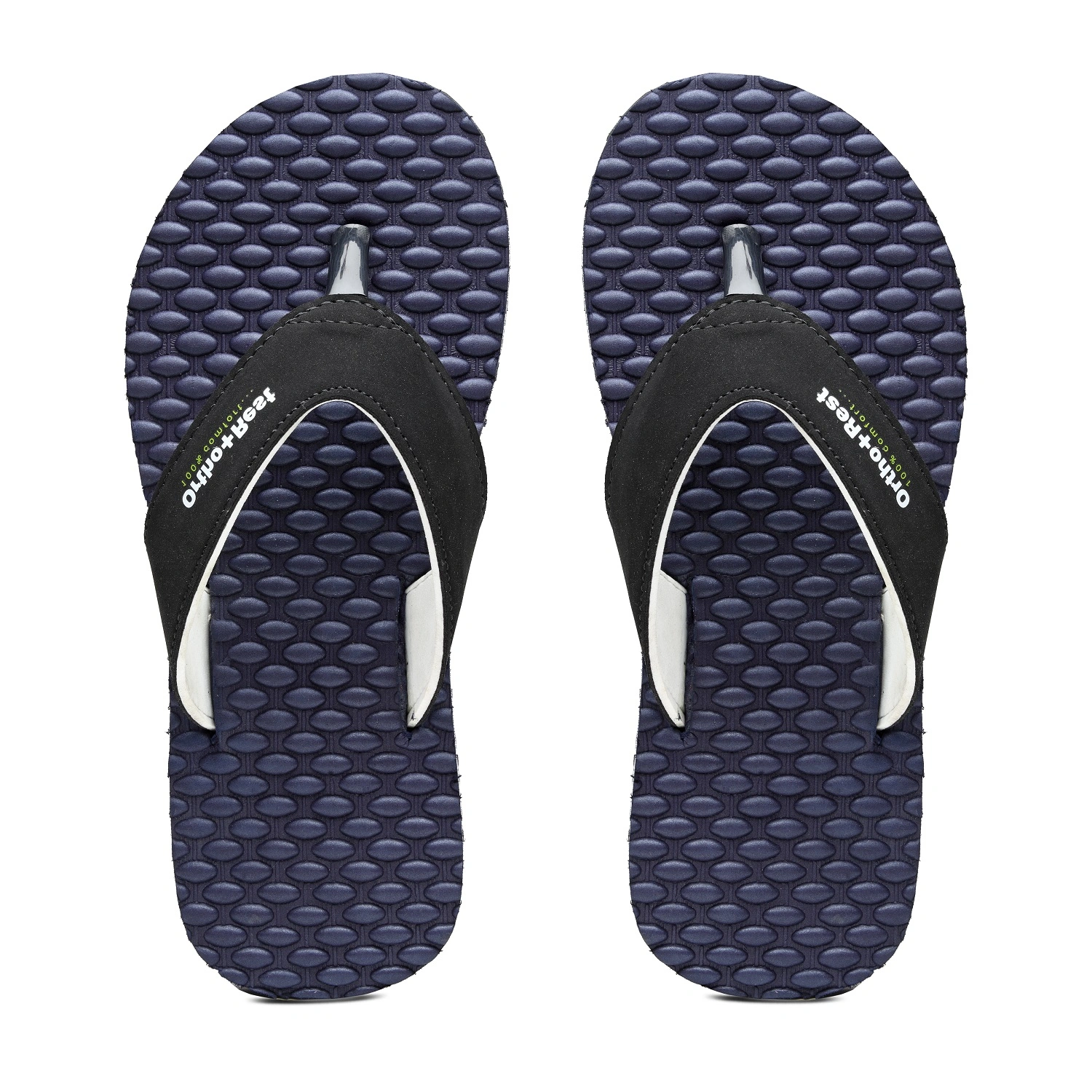 Ortho + Rest Men's Comfortable Extra Soft Ortho Doctor Slippers - M556-M556_NavyBlue