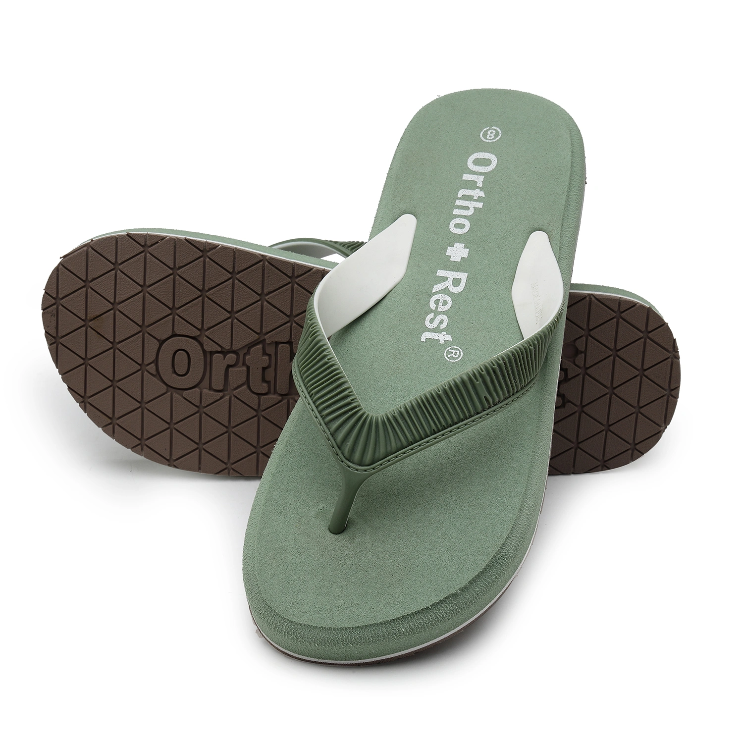 Ortho + Rest Doctor Slippers for Women Orthopedic Non Slip, Lightweight and Comfortable - L219-Green-2