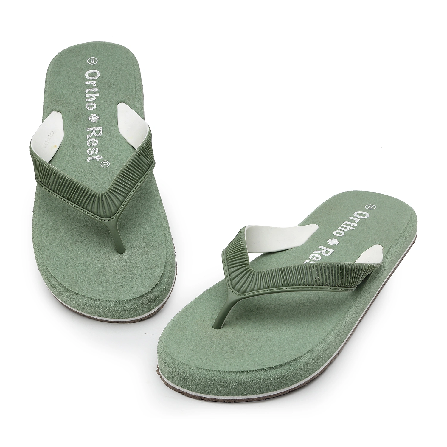 Ortho + Rest Doctor Slippers for Women Orthopedic Non Slip, Lightweight and Comfortable - L219-Green-1