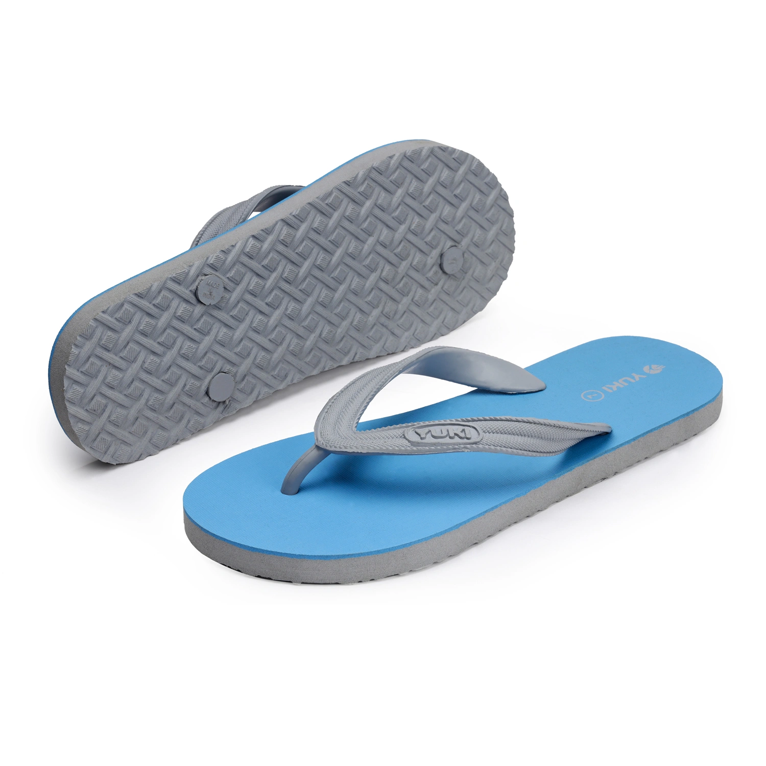 YUKI Unisex Slippers | Comfortable &amp; Ultra-Light, Waterproof Non-Slip Thong - Yuki_H01-GreyBlue-1