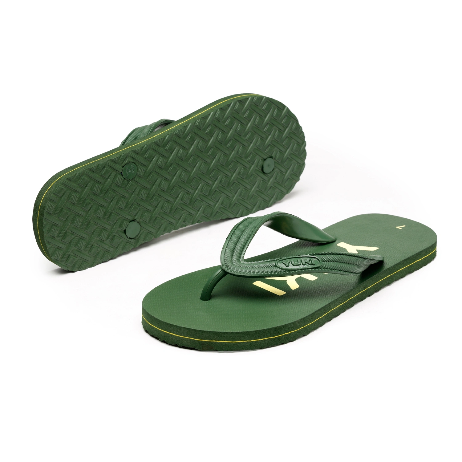 YUKI Unisex Slippers | Comfortable &amp; Ultra-Light, Waterproof Non-Slip Thong - Yuki_H01-Olive-1