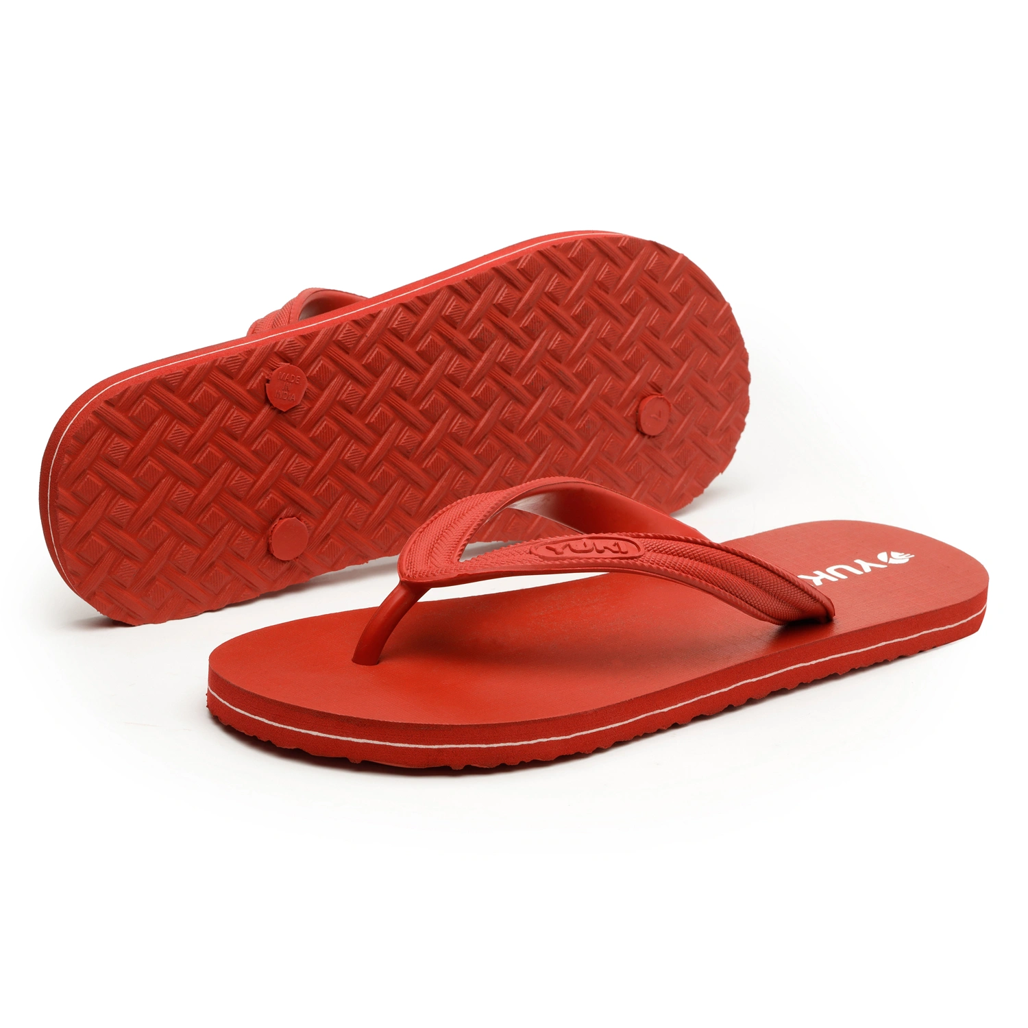 YUKI Unisex Slippers | Comfortable &amp; Ultra-Light, Waterproof Non-Slip Thong - Yuki_H01-SmallRed-1