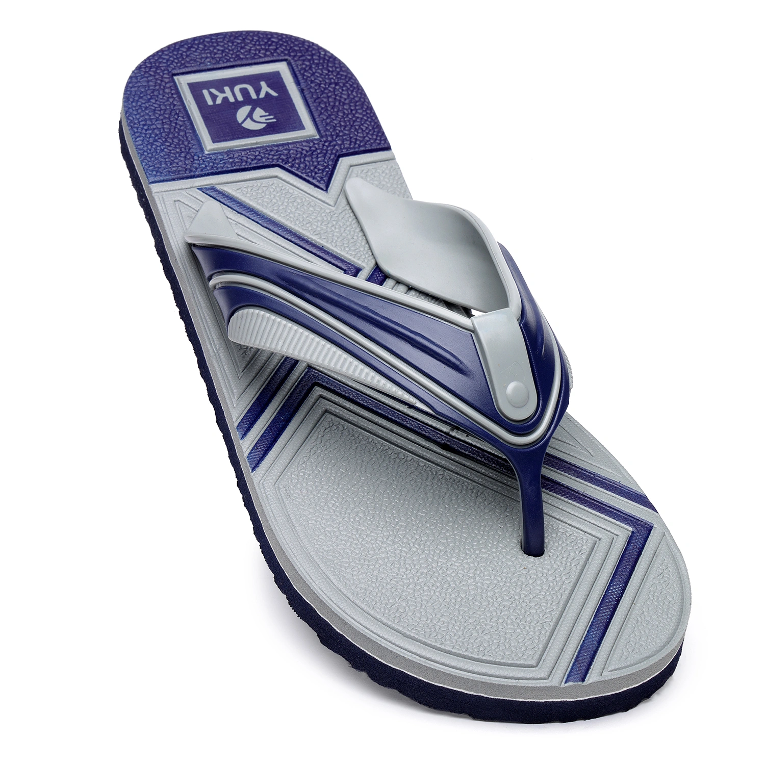 YUKI Men Slippers | Stylish Hawai Chappal Rubber Flip Flops-Grey-2