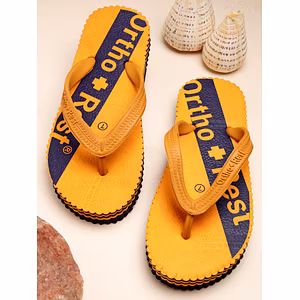 Ortho + Rest Hawai Rubber Slippers for Men | Cushion Footbed Flip flops for Home Daily Use