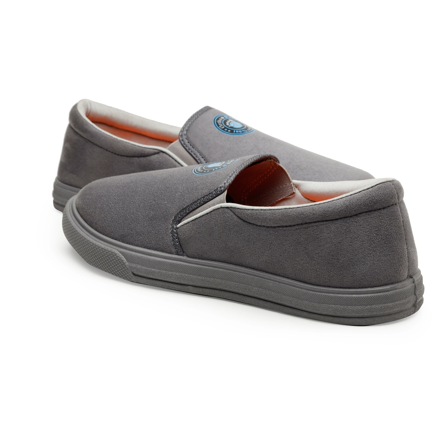 Ortho + Rest Men's Comfortable Lightweight Lofer without Lace Walking Shoes-Grey-1