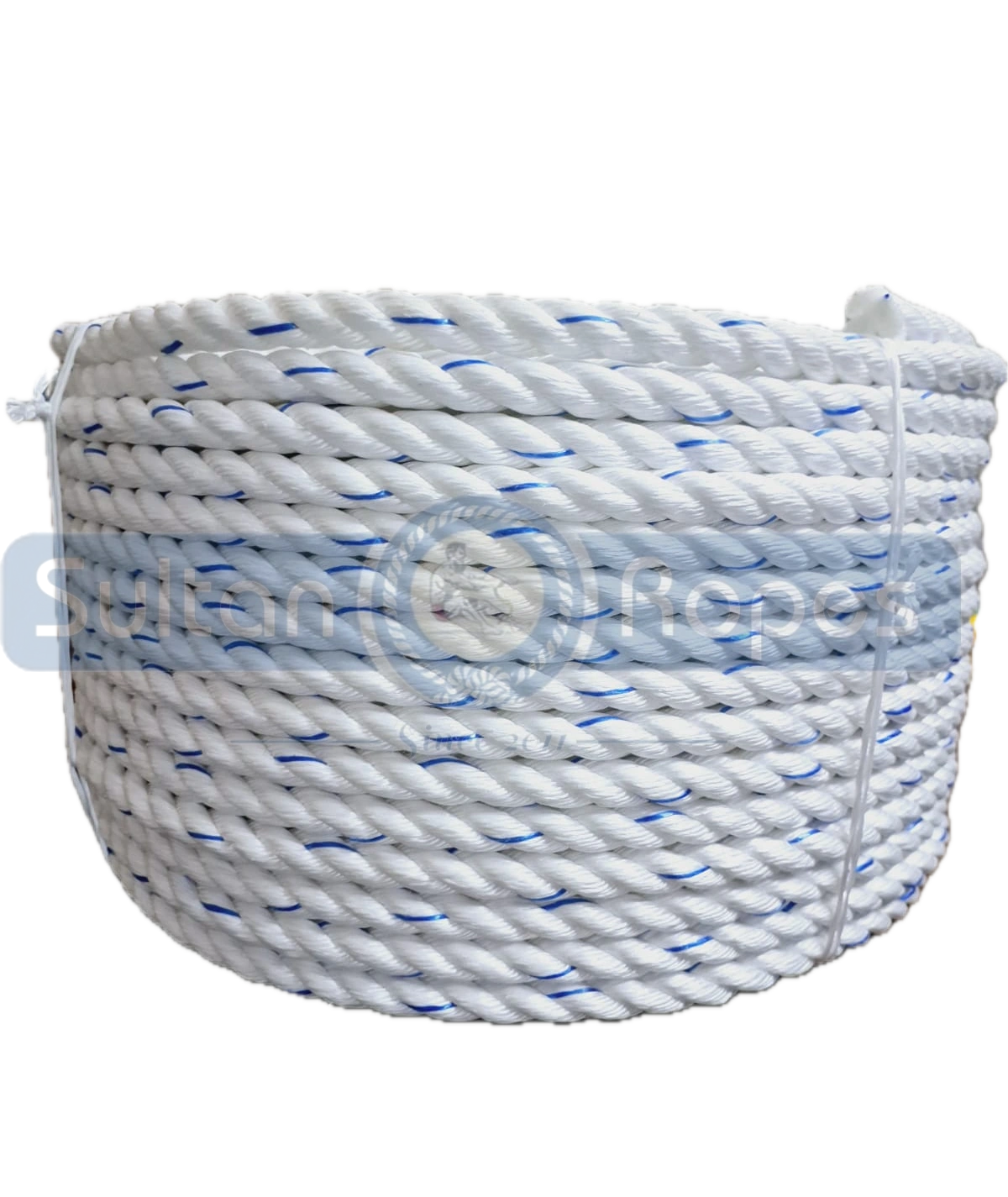 White PP Polypropylene Fishing Rope with Blue Tracer-5961e225d31eae96