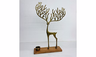 Reindeer with tea Holder, branch Candelabra Christmas Decoration,Reindeer Statue