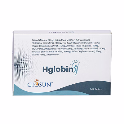 giosun hglobin capsules - elevate your health naturally (pack of 3x10 capsules - 1250mg)