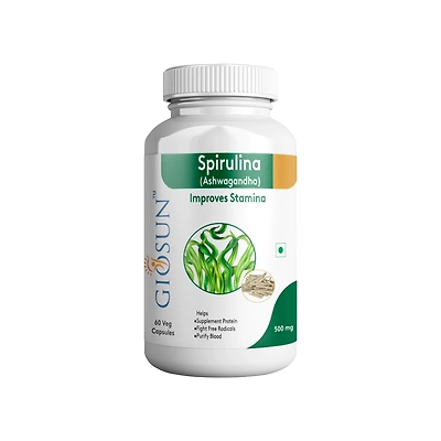 Giosun Spirulina with Ashwagandha - 500mg Capsule