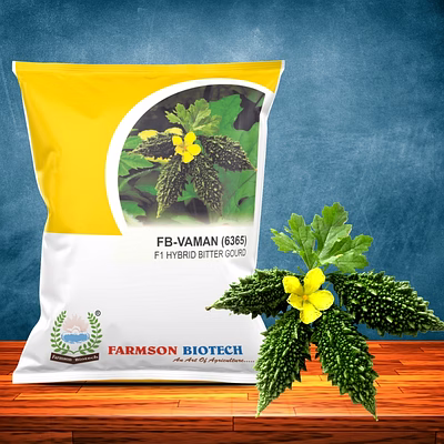 fb-vaman (6365) f1 hybrid bitter gourd seeds (small sized or chocolate type)