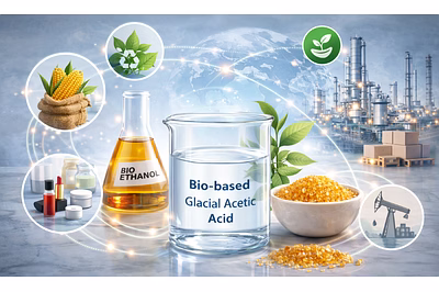 Bio-based glacial acetic acid shown as a sustainable industrial chemical made from renewable feedsto