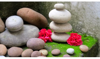 Pebble stones multiple natural shades