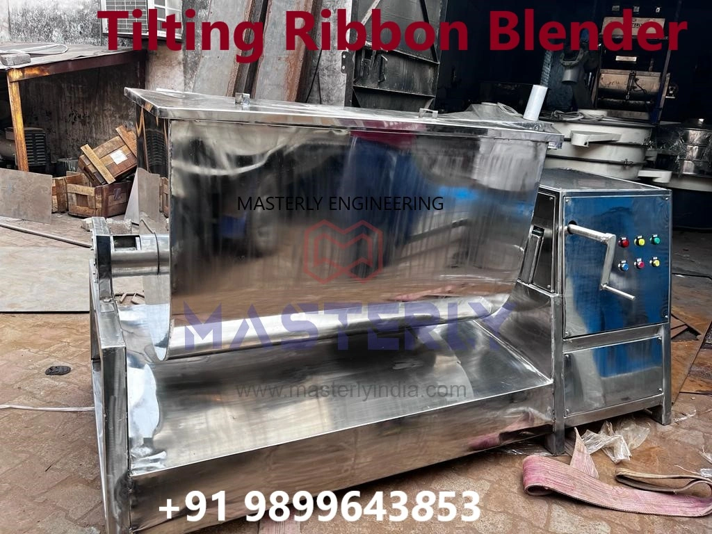 Ribbon Blender Machine Exporter from India 500 liter  200 kg mixer  Tilting ribbon blender-1