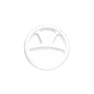 12" 4cp round plate bagasse tableware