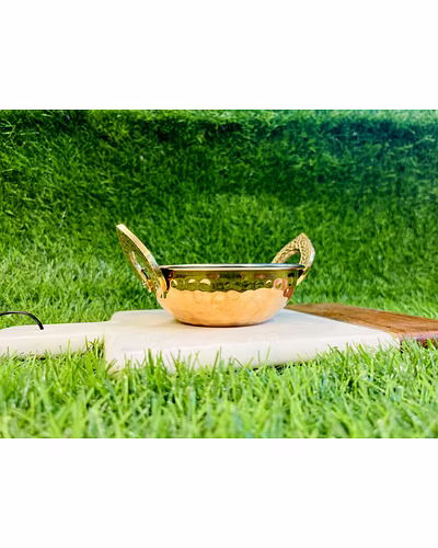 STEEL COPPER SERVING KADHAI-1122