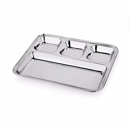 wg inc steel compartment plates - 4 section divided