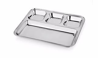 Steel Compartment Plates - 4 Section Divided