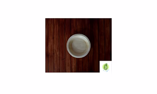 6 Inch Round Areca Plate