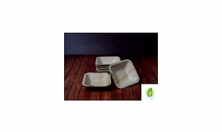 4 Inch Square Areca Deep Bowl