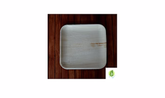10 Inch Square Areca Plate