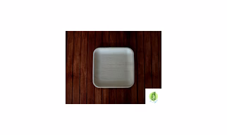 8 Inch Square Areca Plate