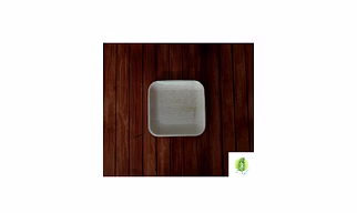 6 Inch Square Areca Plate