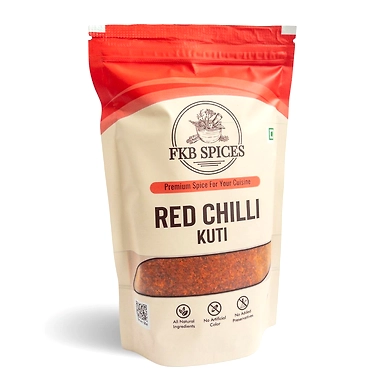 FKB Spices Red Chilli Kuti/Kuti Mirchi-FKB-CHIL-200