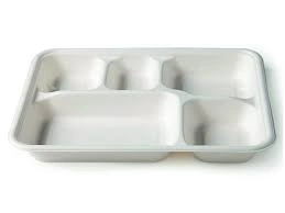 Bagasse 5 Compartment Tray Packet of 50 Tray-3