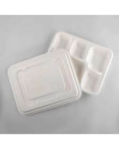 Bagasse 5 Compartment Tray Packet of 50 Tray-557db1c7ed3d6bc4