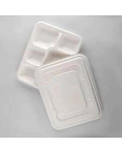 Bagasse 5 Compartment Tray Packet of 50 Tray-1