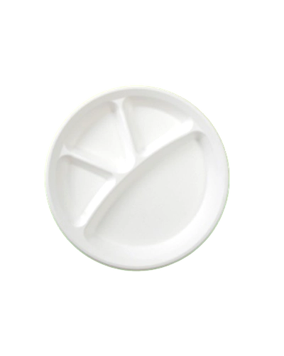 Bagasse 12 Inch 4 Compartment plates-2