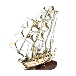 ornate india brass ship with gold finish – nautical decor & gifting item