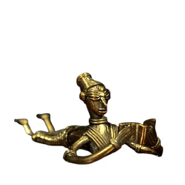 ornate india brass lady reading figurine – handcrafted tribal home decor