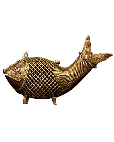 Brass &amp; Bell Metal Fish Odhisha Dhokra Style-12656877