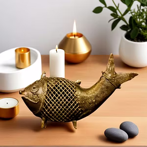 Brass & Bell Metal Fish Odhisha Dhokra Style