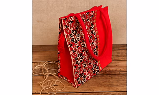 Jute Gift Tote Bag with Printed Panel - Retail & Gifting