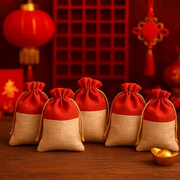 jute drawstring potli bags - gift packaging & festive use