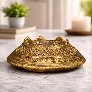 Brass Ashtray  – Handcrafted Tribal Utility Decor
