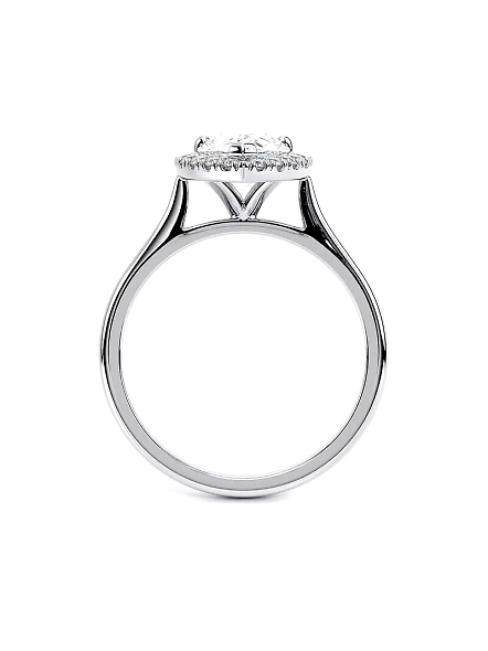 IGI Certified 1.5ct Pear VVS Lab Grown CVD Diamond 18K White Gold Wedding Ring-WHITE GOLD-7-18K WHITE GOLD-2