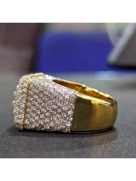 IGI Certified 1.5ct Round VVS Lab Grown Diamond VS1 Mens 18K Yellow Gold Ring-YELLOW GOLD-7-18K YELLOW GOLD-2