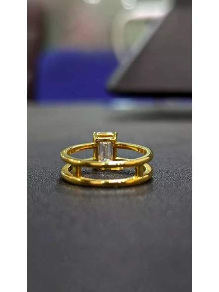 IGI Certified 1.5ct Emerald VVS Lab Grown Diamond VS1 18K Yellow Gold Ring-YELLOW GOLD-7-18K YELLOW GOLD-3