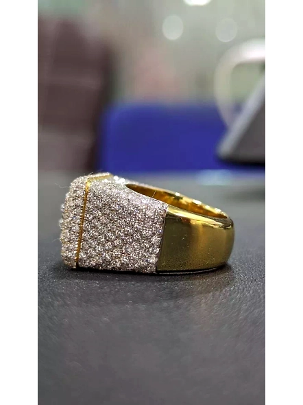 IGI Certified 2ct Round VVS Lab Grown Diamond VS1 Men's 18K Yellow Gold Ring-YELLOW GOLD-7-18K YELLOW GOLD-2