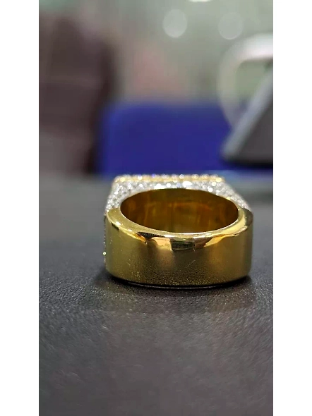 IGI Certified 2ct Round VVS Lab Grown Diamond VS1 Men's 18K Yellow Gold Ring-YELLOW GOLD-7-18K YELLOW GOLD-4