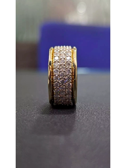 Mens Band Hip-Hop 18k gold VS1 GIA Certified Lab Grown Diamond Band Ring