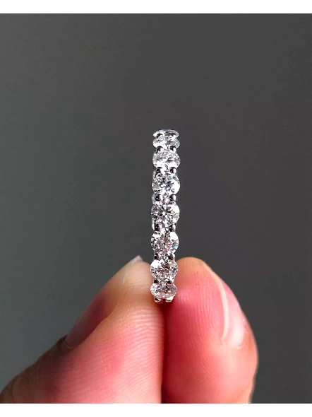 1.04ct Round VS1 GIA Certified Lab Grown Diamond Half Eternity Engagement Ring