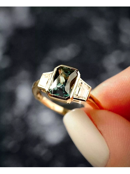 IGI Certified 2.00ct Black VS1 Lab Grown Diamond 18K Rose Gold Engagement Ring-YELLOW GOLD-7-18K YELLOW GOLD-2